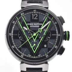 ルイ・ヴィトン LOUIS VUITTON QA130Z タンブール ダミエ グラフィット レース 自動巻き メンズ 良品 箱・保証書付き 腕時計 H#147780のサムネイル