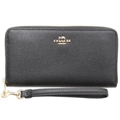 新品未使用】COACH 長財布 ブラック ストラップ付き 黒 - メルカリ