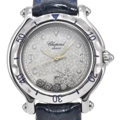 ショパール Chopard 27/8949 ハッピースポーツ スノーフレーク ダイヤモンド ホワイト クォーツ レディース 美品 腕時計 I#147833のサムネイル