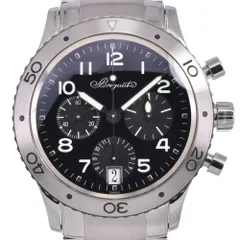ブレゲ Breguet 3820ST/H2/9W6 トランスアトランティック タイプXX クロノグラフ デイト ブラック 自動巻き メンズ 美品 腕時計 J#148020のサムネイル