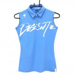 DESCENTE ノースリーブ ポロシャツ ライトブルー - メルカリ