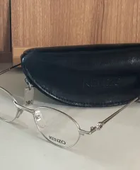 KENZO メタル シルバー メガネフレーム + メガネケースのサムネイル