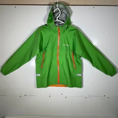 mont-bell レイントレッカーKids（プライムグリーン）160cm クリーニング済（アウトレットB品）（M-0043）