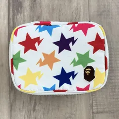 BAPE STA PATTERN AMENITY POUCH TRAVEL MULTI COLOR a bathing ape star BAPE ベイプ エイプ アベイシングエイプ ポーチ y3のサムネイル