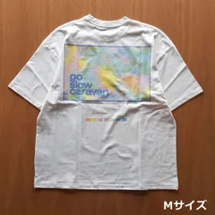 【新品/アウトレット品】ゴースローキャラバン go slow caravan / (321913B) (USA/C スクエアLOGOバックプリントゆったりTEE) 000 WHITE水彩 3/Mサイズ / ユニセックス 半袖 Tシャツ コットン ゆったりのサムネイル