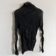 【美品】 ISSEY MIYAKE 【しわプリーツ ブラウス】M ブラック イッセイミヤケ 26060330のサムネイル