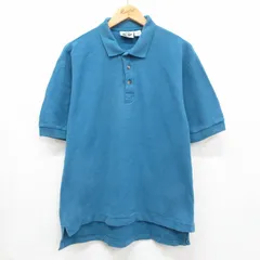 XL/古着 ドッカーズ 半袖 ブランド ポロ シャツ メンズ 90年代 90s 鹿の子 コットン ライトブルー 26may15のサムネイル