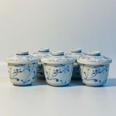 蓋つき煮物椀 茶碗蒸し5客セット 陶器 銘あり - メルカリ