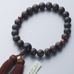 新品 京念珠 数珠 男性用 縞黒檀 (艶消) 2天赤虎目石 2 - メルカリ