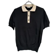 Steven Alan (スティーブンアラン) バイカラーショートスリーブポロニット 8218-199-0211 ブラック ONE SIZEのサムネイル
