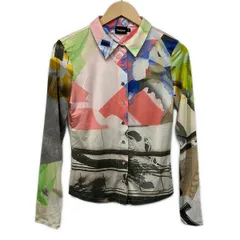Desigual(デシグアル) 長袖シャツブラウス サイズM レディース美品  - ベージュ×レッド×マルチのサムネイル