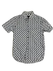MARC BY MARC JACOBS 総柄プリント半袖シャツ XS 黒白のサムネイル