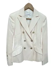  【美品】ESCADA エスカーダ　テーラードジャケット　クリーム色　レディース　サイズ34 XS相当【DD153】のサムネイル