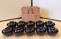 茶道具 茶懐石道具 北村葵春 真塗 小丸椀 共箱 - メルカリ