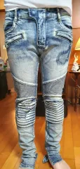 バルマン BALMAIN デニム ブルー バイカーデニム 31のサムネイル