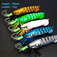 エビ型タコ用ルアー 5個セット ラトル内蔵 イカ 船 タコエギ 釣り