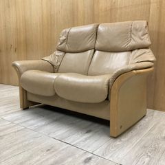 美品 冨士ファニチア 本革 リクライニングソファ トリプルソファ 三人