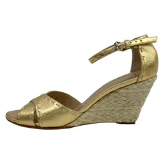 giuseppe zanotti(ジュゼッペザノッティ) サンダル 39 レディース - ゴールド ウェッジソール レザーのサムネイル