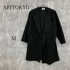 ABITOKYO アビトーキョー チュニックチェスターコート コート アウター Mサイズ ブラック 黒 ポリエステル100％ 無地 シンプル レディース カジュアル オフィス 通勤 フォーマル 羽織り きれいめ 大人可愛い 春 秋 冬のサムネイル
