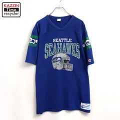 80s NFL vintage Champion シアトル・シーホークス フットボールＴシャツ メンズ 表記XLサイズ
