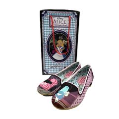 Irregular Choice 불규칙 초이스 이상한 나라의 앨리스 체샤 고양이 무늬 상자 첨부 열화 있어 희소 SIZE36