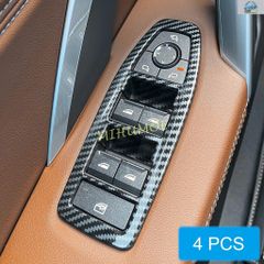 BMW X1 IX1 U11 X2 IX2 U10(2023 - 2025년 모델)용 카본 파이버 인테리어 도어 윈도우 스위치 패널 커버 트림