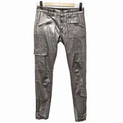 22 RALPH LAUREN ラルフローレン Silver Cargo Moto Jeans シルバーカーゴパンツ グレー系 コットン サイズW27 66814のサムネイル
