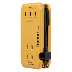 【新品】 humor handy Next AC PD65W対応 充電器 USB タップ (マスタードイエロー) 【 acアダプター USB-A 2ポート Type-C 3ポート 電源タップ ケーブル収納 延長コード 】 1