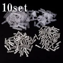 銀 丸型ギボシ端子 10セット A39 40PCS DIY オスギボシ端子 メスギボシ端子 オス端子スリーブ メス端子スリーブ 端子 ギボシ端子
