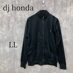 dj honda ディージェイホンダ トラックジャケット ジャージ ブラック 黒 LLサイズ ポリエステル100% スポーツウェア ストリート カジュアル メンズ 大きいサイズ 長袖 ロゴ刺繍 羽織りのサムネイル