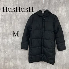 HusHusH ハッシュアッシュ 中綿コート フード付き ブラック Mサイズ レディース アウター 防寒着 シンプル カジュアル 無地 秋冬服 長袖 上着 冬物 暖かい 通勤 通学 定番 おしゃれ 大人可愛い きれいめ 婦人服のサムネイル