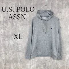 U.S. POLO ASSN. ユーエスポロアッスン パーカー グレー XL メンズ スウェット プルオーバー 刺繍ロゴ カジュアル シンプル 定番 ブランドロゴ スポーツ アウトドア 古着風 春秋 ユーエス ポロ 大きいサイズ オーバーサイズ アメカジのサムネイル