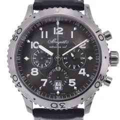 ブレゲ Breguet 3810ST トランスアトランティック タイプXXI クロノグラフ デイト グレー 自動巻き メンズ 良品 腕時計 L#148186のサムネイル