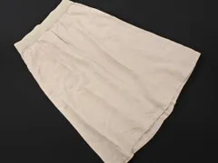 LANDS' END ランズエンド リネン100% ベイカー ロング スカート size80/ライトベージュ ■◆ レディースのサムネイル