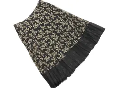 LANVIN ランバン 総柄 プリーツ スカート size38/黒 ■◇ レディースのサムネイル