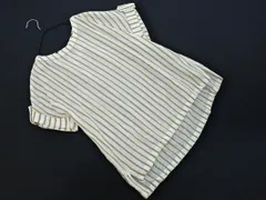 Leilian レリアン ストライプ プルオーバー ブラウス シャツ size9/白ｘベージュ ■◆ レディースのサムネイル