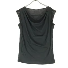 VIVIENNE TAM ヴィヴィアンタム コットン 日本製 スパンコール フレンチスリーブ ボートネック Tシャツ 0 ダークグレー系 レディース 古着のサムネイル