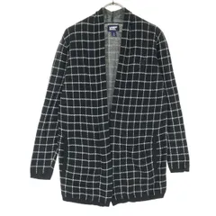 LANDS' END ランズエンド 格子柄 長袖 カーディガン S ブラック レディース 古着のサムネイル