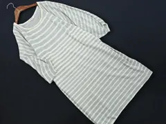 BALLSEY ボールジー トゥモローランド シルク混 ボーダー ドルマン ニット ワンピース size38/ライトグレー ■◇ レディースのサムネイル