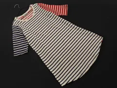 BEAMS BOY ビームスボーイ ボーダー チュニック ワンピース 白ｘ紺 ■◆ レディースのサムネイル