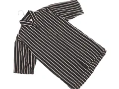 STUDIOUS ステュディオス ストライプ 半袖 シャツ size1/黒 ■◆ メンズのサムネイル