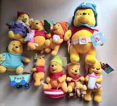 곰의 푸우 봉제인형 10장 세트 Disney SEGA 정리 판매