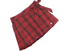 kappa カッパ ゴルフ GOLF チェック バックプリーツ スカート size9/赤x黒 ■■ レディースのサムネイル