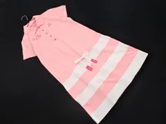 le coq sportif ルコックスポルティフ GOLF ゴルフ ボーダー ポロ ワンピース sizeM/ライトピンク ■◆ レディースのサムネイル