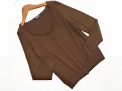 DKNY ダナキャランニューヨーク ウール100% Uネック カーディガン sizeS/茶 ◇■ レディースのサムネイル