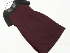 La TOTALITE ラトータリテ 半袖 シアー 切替 ワンピース 黒x紫 ■◆ レディースのサムネイル