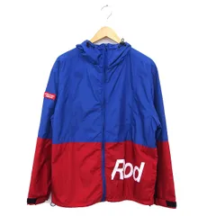 ロデオクラウンズ Rodeo Crowns パーカー ジャンパー ロゴプリント ジップアップ L 青 ブルー 赤 レッド /NT32のサムネイル