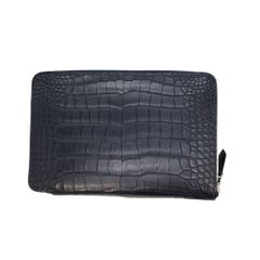 HERMES エルメス アザップ コンバイン アリゲーター ブルーマリン 財布 