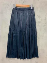 Rouge vif ルージュヴィフ アバハウス 光沢 プリーツ ロング スカート size36/ネイビー ■■ レディースのサムネイル