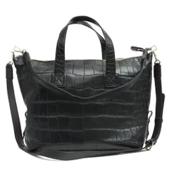 レザージュエルズ／LEATHER JEWELS バッグ トートバッグ 鞄 ハンドバッグ レディース 女性 女性用 レザー 革 本革 ブラック 黒 17N06 MERIDIANA 2WAY ショルダーバッグ クロコ型押しのサムネイル